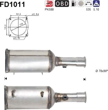AS FD1011 Partikkelfilter AS FD1011 Partikkelfilter