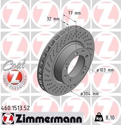 ZIMMERMANN 460.1513.52 Bremseskive