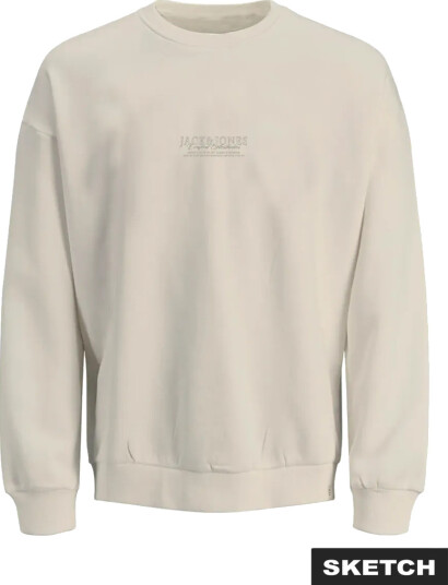 Jack & Jones Junior Bleecker Sweat Crew Neck Antique White (152 / 12 år)