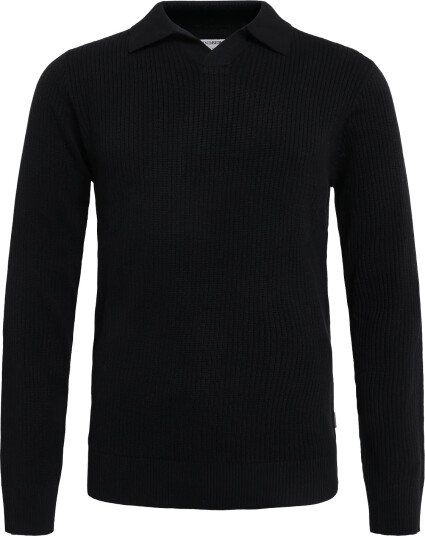 Lindbergh Ribbed L/S V Neck Poloribbed L/S V Neck Polo Black M