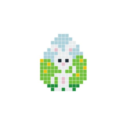 Pixelhobby Â Påskehare hvit Pixelhobby Påske Perlemønster