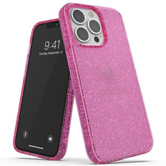 Adidas Klart Glitter-Deksel for iPhone 13 Pro/13 6,1" Rosa