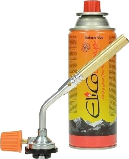 Elico Camp RK-5001T Gassbrenner - inkl. 220g butan, maks 1800C (Campingsett)