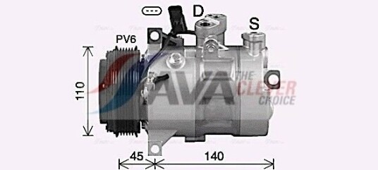 AC kompressor AVA Clever Choice MSAK747