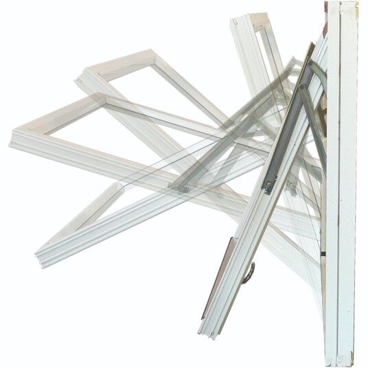 Uldal Vindu Toppsving 90x120 U verdi 1.2 Hvit Karm 115 mm 2 lags Glass