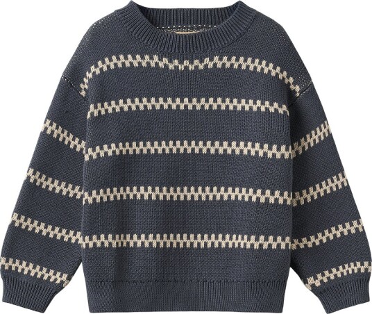 Wheat Jacquard Pullover Harlow Navy 104
