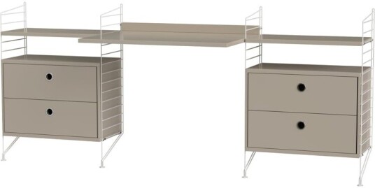 String kontor beige & hvit Kombinasjon C
