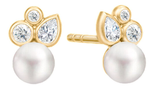 Julie Sandlau Tasha oredobber 22 kt. Gullforgylt solv ST310GDWHPLCZ Dame 925 sterling silver