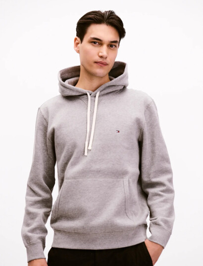 Tommy Hilfiger Essential Fleece Hoody - Grey - XS Tommy Hilfiger Essential Fleece Hoody - Grey - XS