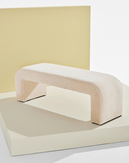 Jotex Benk Polyeterskum/Fløyel/Furu/Kryssfiner/Polyester Beige fløyel Odette 1716146020 Jotex Benk Polyeterskum/Fløyel/Furu/Kryssfiner/Polyester Beige fløyel Odette 1716146020