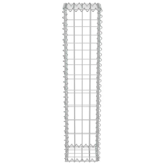 Gabion med topp- og bunndekke galvanisert stål 20x20x100 cm