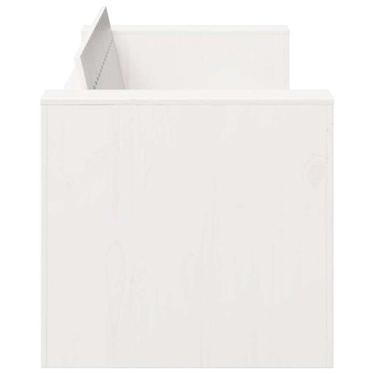 Hagesofa 2-seter 134x60x62 cm Hvit Massivt Tre Furu