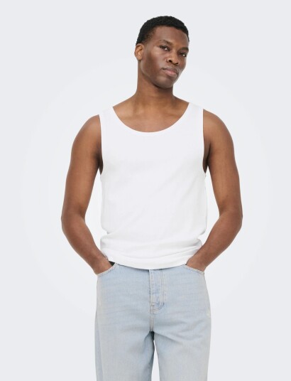 ONLY & SONS Onstanner Reg Sl Tank Top Noos White L