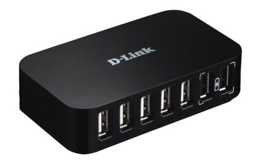 D-Link DUB-H7 7 Ports Hub USB-hub - 7 porter - Svart