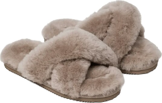Rosemunde Rhsydney Shearling Cross Sandal ELK BROWN 41