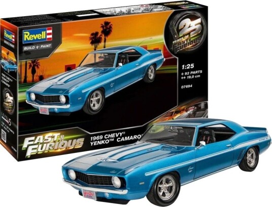 Revell 1969 Chevy Camaro Yenko Modellbil Byggesett 1:25 - 92 Deler