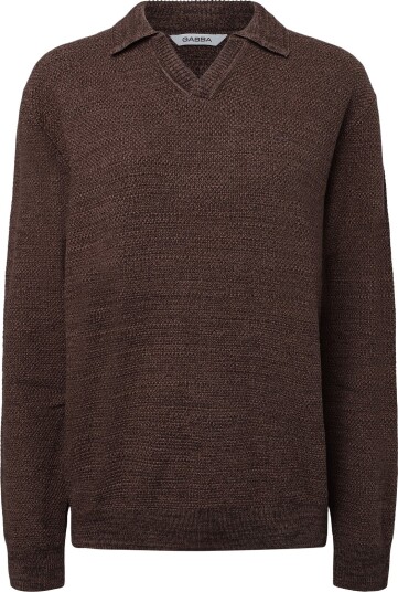Gabba Gablamix Coro Jhon Ls Knit   BROWN SLATE   S