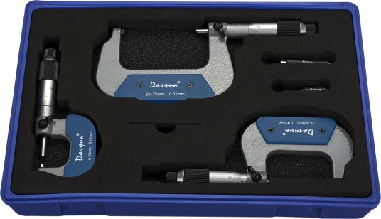 Dasqua 495168 Mikrometer 3 Deler 0-75 mm Utvendig Dasqua 495168 Mikrometer 3 Deler 0-75 mm Utvendig