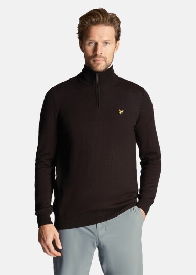 Lyle&Scott Golf Core 1/4 Zip Merino Mix Jet Black 2xl Sweatshirts