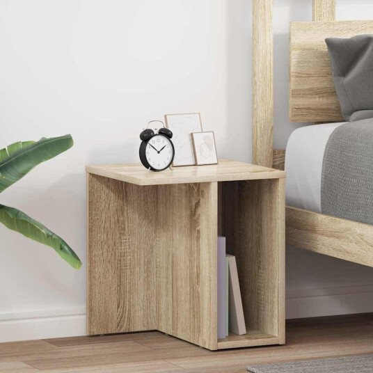 vidaXL Avlastningsbord 2 pcs Sonoma eik 37 x 32 x 40 cm Konstruert tre