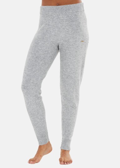 Daviana W Knitted Pants Light Grey Melange 44 Hverdagsbukser Daviana W Knitted Pants Light Grey Melange 44 Hverdagsbukser