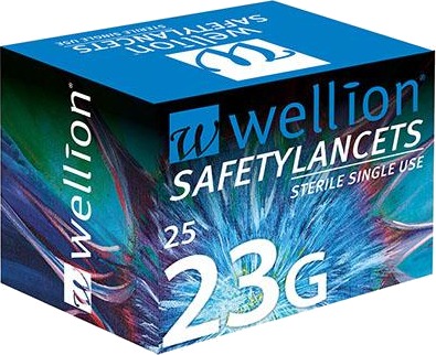 Wellion sikkerhetslansetter 23G 25 stk