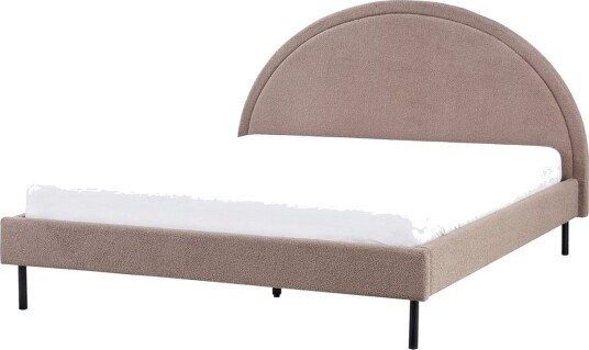 Seng med lamellramme Margut Taupe/Bouclé 160x200 cm