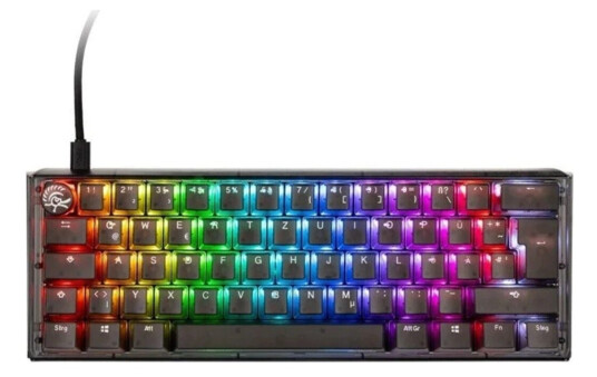 Ducky One 3 - Aura Black Nordic - Mini 60% - Cherry Brown - RGB - ND - Gamingtastatur - Nordisk - Svart