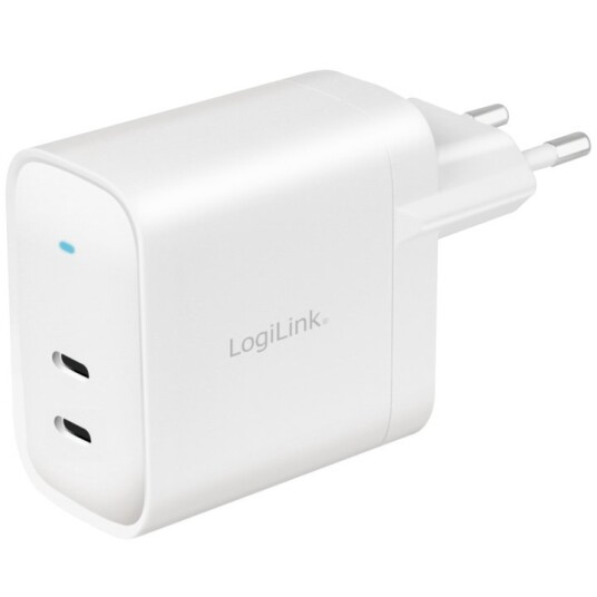 LogiLink USB-lader 2 x USB-C PD 40W GaN LogiLink USB-lader 2 x USB-C PD 40W GaN