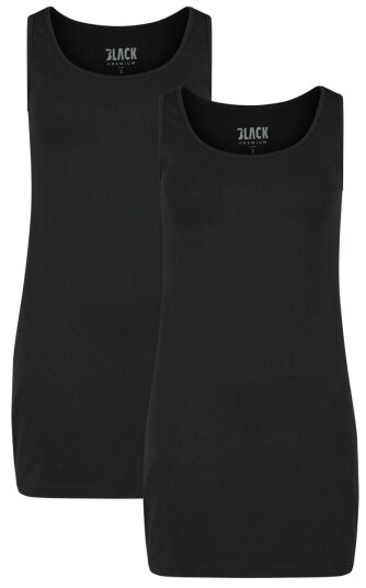 Black Premium by EMP Kort kjole - Basic Double Pack DresseS til XXL - Damer - svart