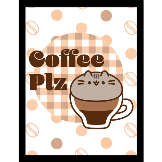 Pusheen Innrammet Bilde 30 x 40 cm Coffee Plz Pusheen Innrammet Bilde 30 x 40 cm Coffee Plz