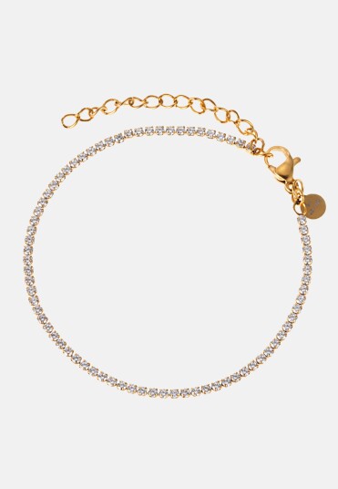BY JOLIMA Cloe Tennisbracelet Gold One size BY JOLIMA Cloe Tennisbracelet Gold One size
