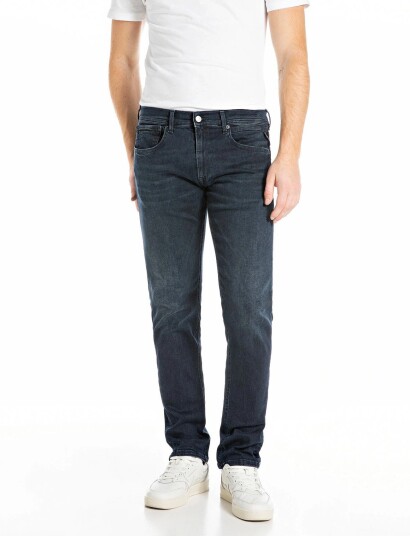 Replay Grover Trousers Straight Hyperflex Original Navy 32 x 30