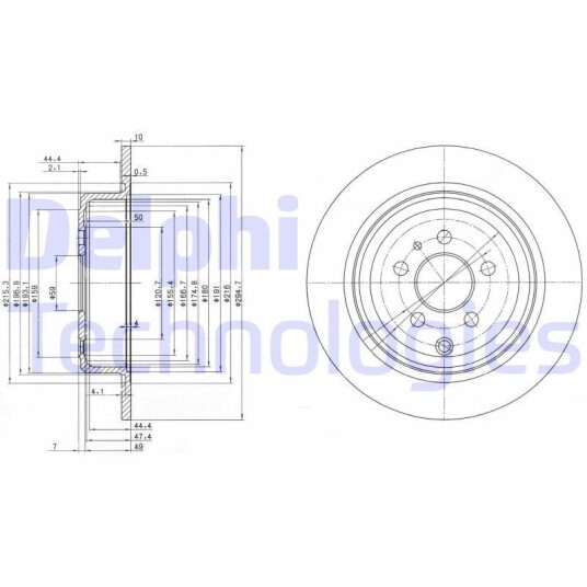 Bremseskive DELPHI BG3049