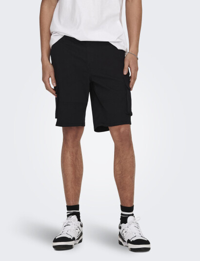 ONLY & SONS Onscam Stage Cargo Shorts 6689 Life Noos - Black - XS