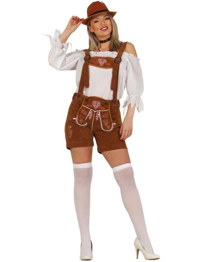 Brunt Oktoberfestkostyme til Dame Strl S