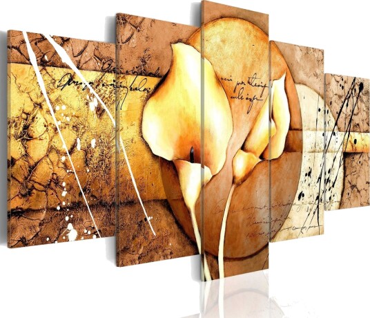 Bilde The Secret Of Calla Lily Gold 100x50 Artgeist sp. z o. o.