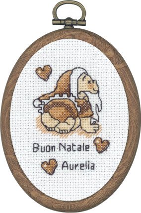 Permin Broderisett Krypende Nisse med Ramme 7x9 cm