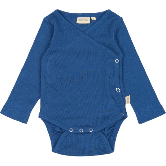 Petit Piao True Blue Ppdi Body L/S Fold Over Noos 50