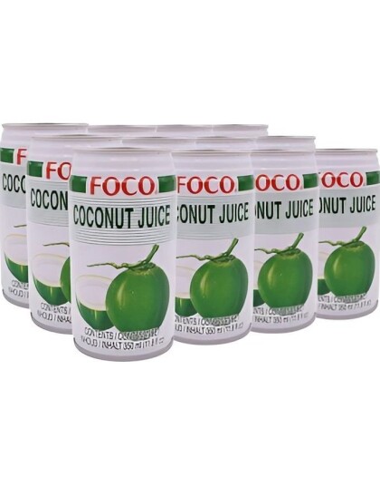24 stk FOCO Coconut Drink 350 ml   Hel Eske Thailand