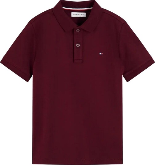 Tommy Hilfiger Interlock Rwb Polo Ss BURGUNDY 128