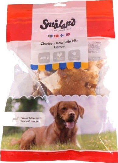 Småland Rawhide Mix Large Chicken Hundegodbit 400 G