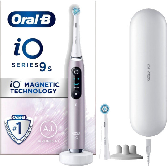 Oral-B iO 9s Elektrisk Tannbørste med Bluetooth og 7 Programmer - Rose Quartz Oral-B iO 9s Elektrisk Tannbørste med Bluetooth og 7 Programmer - Rose Quartz