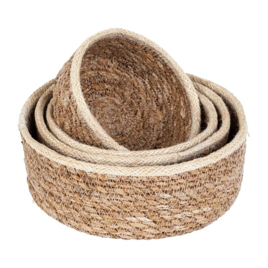 Dixie Emil seagrass kurv small 4-pakning Natur-hvit Dixie Emil seagrass kurv small 4-pakning Natur-hvit