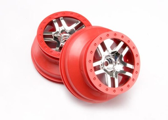 Traxxas 5876A Wheels SCT Split-Spoke Black 2WD Front 2