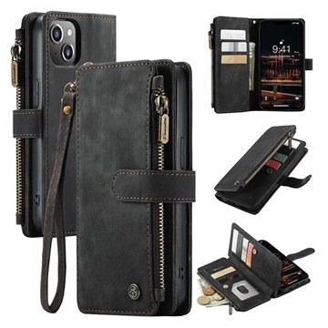 Caseme C30 Multifunksjonell iPhone 14 Plus Lommebok-deksel Svart