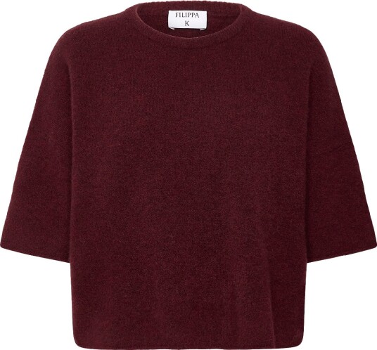 Filippa K Wool Yak Tee MAHOGANY RED S