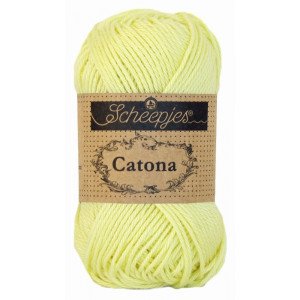 Scheepjes Catona Garn Unicolor 100 Lemon Chiffon Scheepjes Catona Garn Unicolor 100 Lemon Chiffon