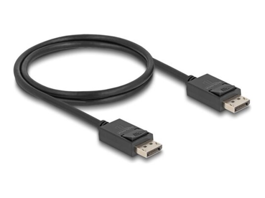 Delock Displayport-Kabel Displayport Hann Låst Til Displayport Hann Låst Displayport 2.1 1 M 16K 60Hz Støtte Up To 80 Gbps Data Transfer Rate Svart