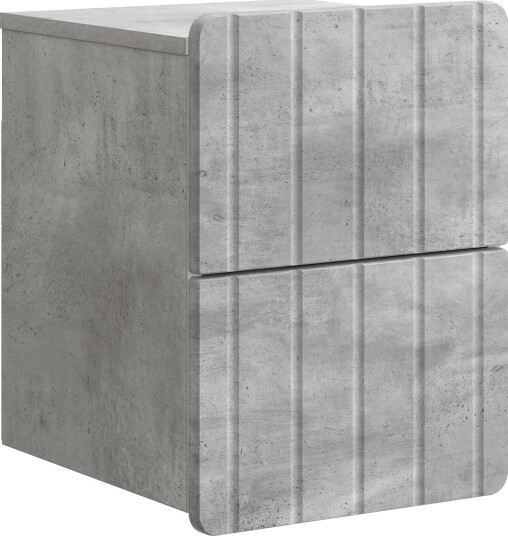  Vegghengt Nattbord Betonggrå 33 x 34,5 x 43 cm Konstruert tre